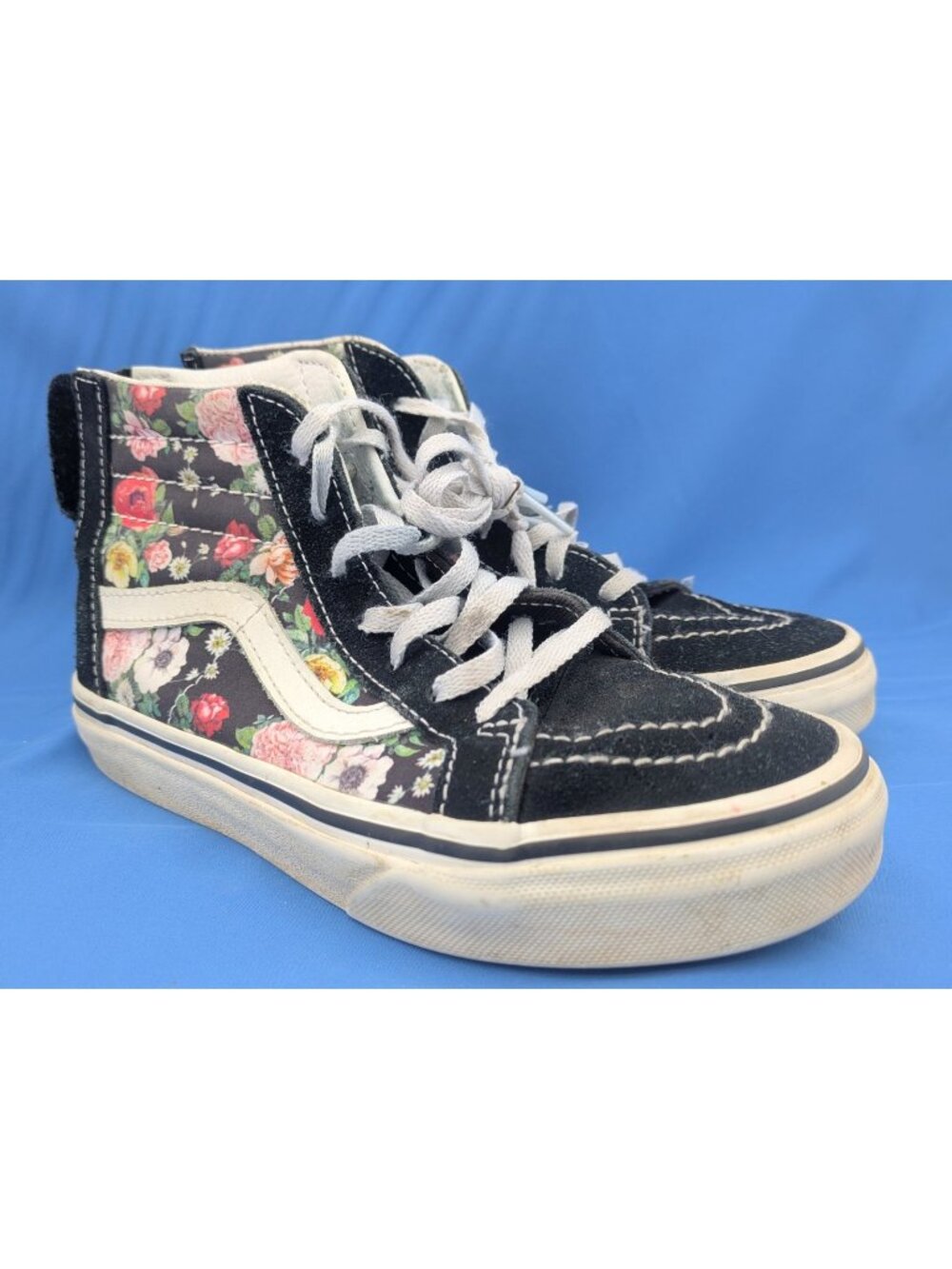 Vans Sk8-Hi Zip Garden Floral Sneakers Kids Size 2 Girls